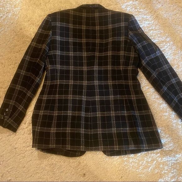Mark Alexander 100% Wool Plaid Blazer Size 8 Woolmark - Picture 4 of 11